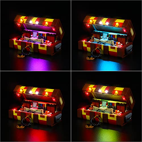 BrickBling Juego de iluminación LED para Lego 76399 Harry Potter Hogwarts Magical Trunks Collection (Lego no incluido, solo luz decorativa) DIY Kit de iluminación para Hogwarts Magical Trunks 76399