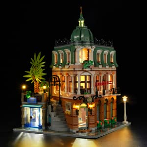 BRIKSMAX Kit de Iluminación Led para Lego Hotel Boutique,Compatible con Ladrillos de Construcción Lego Modelo 10297, Juego de Legos no Incluido