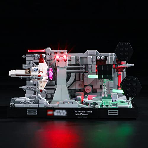 BRIKSMAX Kit de iluminación LED para LEGO Star Wars Diorama: Ataque a la Estrella de la Muerte - Compatible con Lego 75329 Building Blocks Model- No incluir el conjunto de Lego