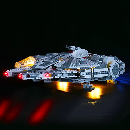 BRIKSMAX Kit de Iluminación Led Versión actualizada para Lego Star Wars Halcón Milenario,Compatible con Ladrillos de Construcción Lego Modelo 75257, Juego de Legos no Incluido…