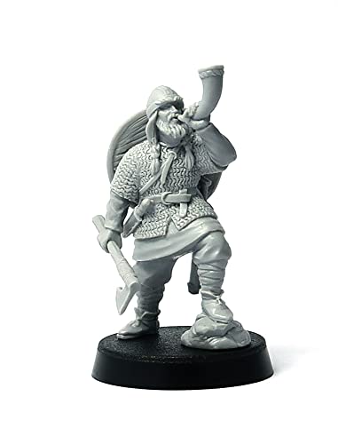 Brother Vinni Viking Trumpeter Miniature, Command Pack, Saga 28 mm, Resina