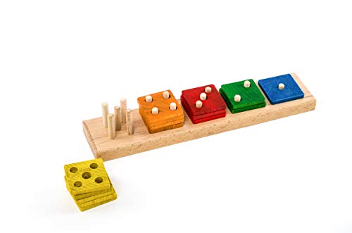 BSM Edufun – Juego de empotrar de Madera – Pedagogía Montessori – Count Up – EF 00002