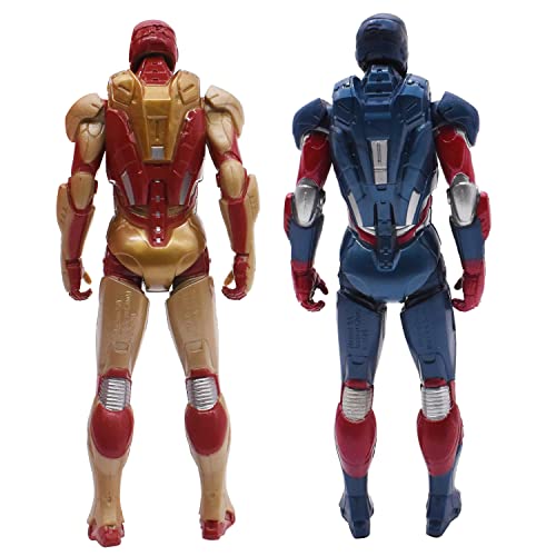 BSNRDX 2PcsFigura, Legends Series - Figura de Deformable Modular de 17 cm - Diseño Premium, para niños a partir de 4 años(azul y dorado)