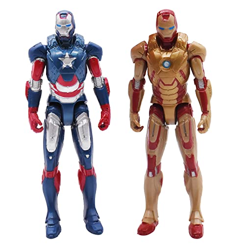 BSNRDX 2PcsFigura, Legends Series - Figura de Deformable Modular de 17 cm - Diseño Premium, para niños a partir de 4 años(azul y dorado)