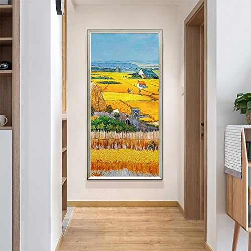 Buena Cosecha Reproducción De La Pintura Al Óleo De Van Gogh - Arte De La Obra De Arte Famosa Y Lujosa Moderna Pintura Colgante Para El Hogar, Pared Del Porche De La Villa Decoración Café Estudio