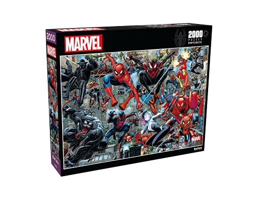 Buffalo Games - Spider-Verse - Rompecabezas de 2000 piezas para adultos, desafiante rompecabezas perfecto para noches de juego - 2000 piezas tamaño final es de 38.50 x 26.50 pulgadas