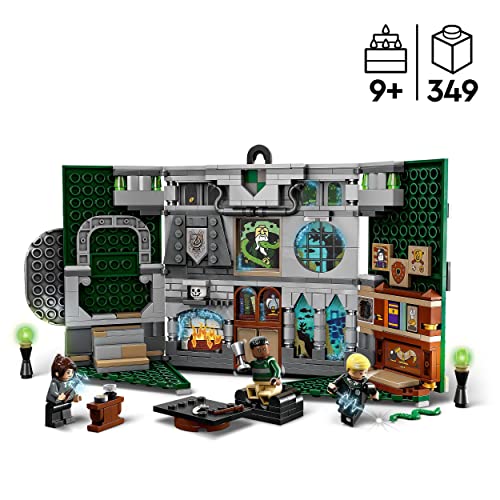 Bundle of LEGO Estandarte de la Casa Ravenclaw™ + LEGO 76410 Harry Potter Estandarte la Casa Slytherin, Sala Común del Castillo Hogwarts o Cuadro Pared