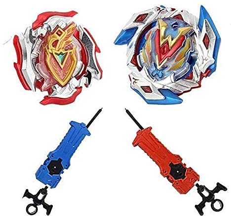 Burst Starter Spinning Toy con nuevo mango de espada sagrada incluye lanzador de cuerdas Metal Fusion Battle Top (2 paquetes)