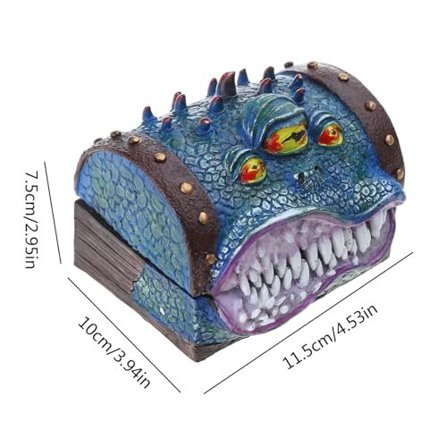 Caja de dados de juego de terror, bandeja de almacenamiento, RPG DND, caja para juegos de rol, mazmorras, mímica, pecho, regalo, decoración de escritorio, caja de dados