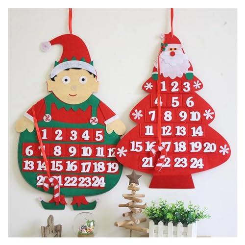 Calendario de Adviento de Navidad, Casa de muñeco de nieve de Papá Noel, calendario de Navidad, decoración de calendario, colgante de pared, colgante de elfo, bolsa de dulces, decoraciones navideñas K