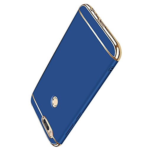 Caler Compatible para Xiaomi Mi A1 / 5X Funda de PC Rígida 3 en 1 Diseño Carcasa Duro Plastico Ultra-Delgado Antigolpes Anti-Rasguño Ligero Elegante Bumper Proteccion Caso (Azul)