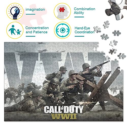 Call of Duty Puzzle 1000 Piezas Juego Relajados E Inteligentes,Puzzle De Juegos Familiares,Fiestas De Negocios,Regalos para El Amor Y Los Amigos 1000pcs (75x50cm)