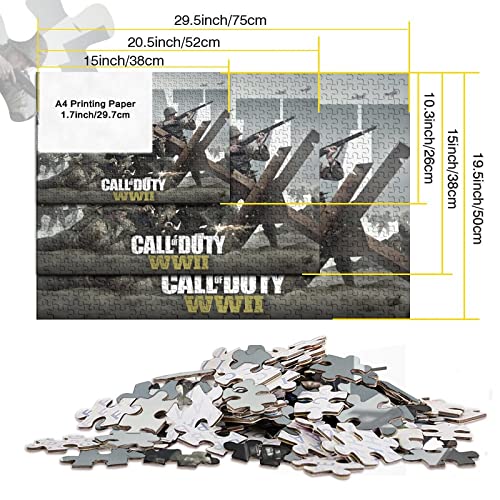 Call of Duty Puzzle 1000 Piezas Juego Relajados E Inteligentes,Puzzle De Juegos Familiares,Fiestas De Negocios,Regalos para El Amor Y Los Amigos 1000pcs (75x50cm)