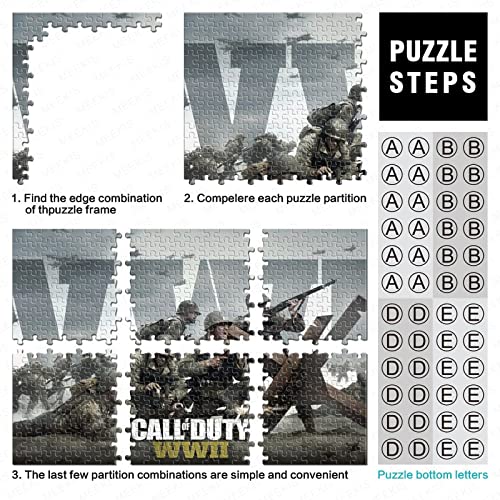 Call of Duty Puzzle 1000 Piezas Juego Relajados E Inteligentes,Puzzle De Juegos Familiares,Fiestas De Negocios,Regalos para El Amor Y Los Amigos 1000pcs (75x50cm)