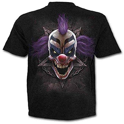 Camiseta - Camiseta - Camisa centavo - Payaso - Payaso - 3D - Manga Corta - Hombre - Mujer - Unisex - Divertido - Idea de Regalo - Cosplay - Disfraz - Horror - Talla m - c04