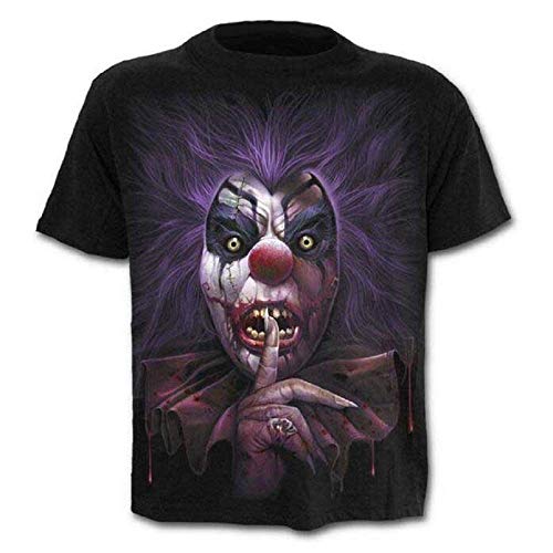 Camiseta - Camiseta - Camisa centavo - Payaso - Payaso - 3D - Manga Corta - Hombre - Mujer - Unisex - Divertido - Idea de Regalo - Cosplay - Disfraz - Horror - Talla m - c04