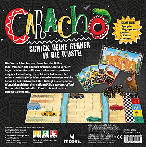 Caracho! | Con Karacho a través del desierto | Un juego de dados y deducción | Divertido juego familiar con 16 dados de alta calidad: envía a tus oponentes al desierto