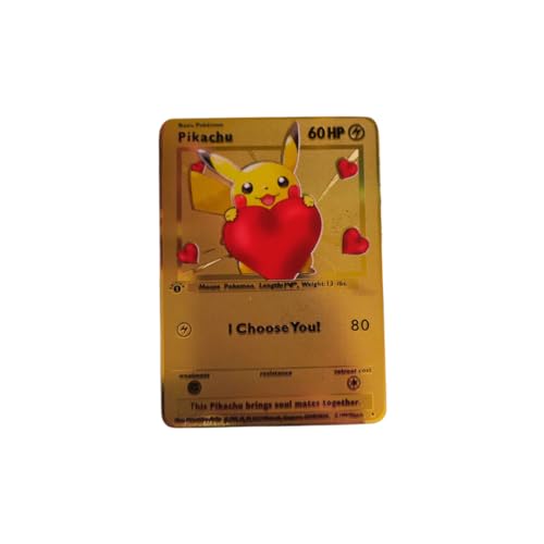 Carta Metal Pika CHU - I chosse You - Te elijo ati, Viene con Protector Regalar