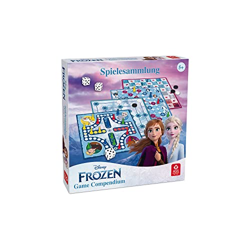 Cartamundi Disney Frozen 2 Games Compendium, Disfruta de 35 Juegos, Incluyendo Nueve Morris para Hombres, Corrientes de Aire, Ludo, escaleras, Gran Regalo para niños a Partir de 5 años