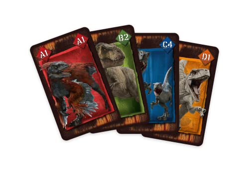 Cartamundi Jurassic World Card Game para niños - Broche 4 en 1, Pares, familias Felices y Juego de acción, guía de Juego incluida, Gran Regalo para niños a Partir de 4 años