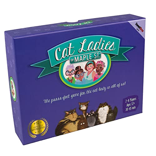 Cat Ladies of Maple Street Deck Building Game - Juego de mesa divertido para familias 2-4 jugadores - Juegos de cartas para adultos y familias