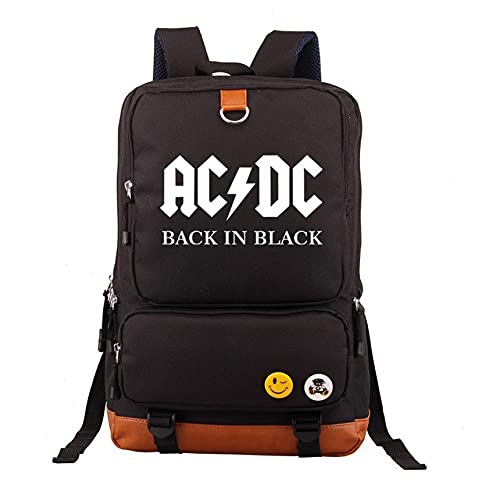 CBA BING Rock Band AC/DC Mochilas Mochilas para niños Mochilas de Gran Capacidad Mochilas de Moda Mochilas de Viaje Escolar o de Trabajo Mochila para portátil Tamaño Ideal,d