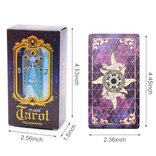 CBOSNF 78pcs Reina Cartas de Tarot con Guía para Principiantes Baraja Reina Tarot Reunión Clásica Herramienta de Adivinación para Fiesta en Amigos Versión Inglesa