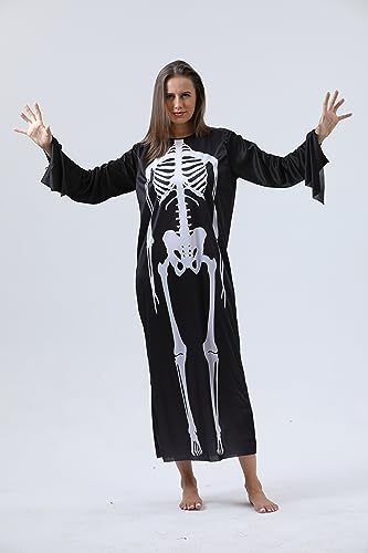 CEHNCEH Disfraz De Esqueleto Disfraz Esqueleto NiñO - Para Carnaval, Fiesta De Halloween Disfraz De Esqueleto Zombie Kid Boy, Mono De DíA De Muertos Para Halloween (adult M)