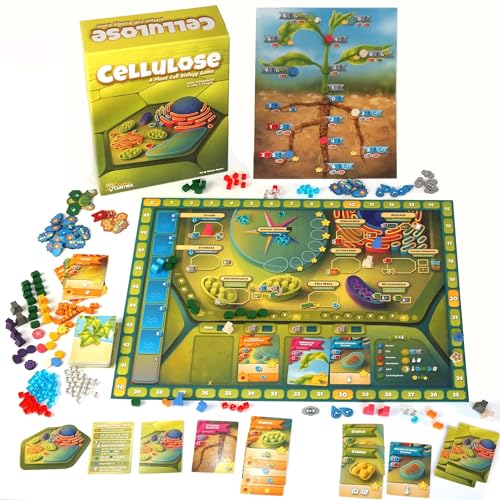 Celulosa: un juego de biología de células vegetales | Fotosíntesis, ADN, bioquímica juego de mesa | Los mejores juegos de mesa familiares para adultos | Juguetes de ciencia y regalos para amantes de