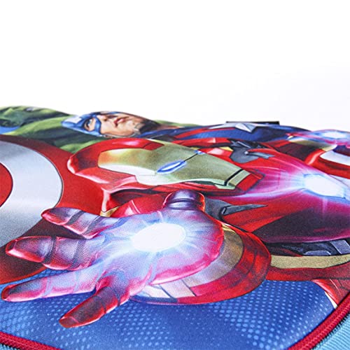 CERDÁ LIFE'S LITTLE MOMENTS 3D Infantil de The Avengers de Bosillo Unico-Licencia Oficial Marvel, Unisex niños, Rojo, Mochila Recomendada para niños de 3-6 años, en Edad de Preescolar