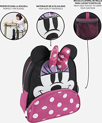 CERDÁ LIFE'S LITTLE MOMENTS, Mochila Escolar de Minnie Mouse-Licencia Oficial Disney para Niñas, Rosa, Edades recomendadas-3-6 años