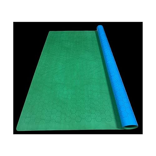 Chessex Alfombra de juego – Tapete: 1" Hex 2 Caras Azul/Verde Megamat (alfombrilla de dos colores) – Suave y resistente – Compatible con RPG de mesa – Accesorios para la noche de juegos