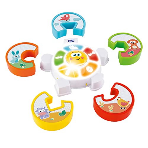 Chicco Juego de Adivinar el Animal, Juguete Educativo Interactivo con Formas, Luces y Sonidos, Colorido Puzle Electrónico, Sonidos de Animales, Desarollo de la Lógica, Bebés y Niños de 12 a 36 Meses