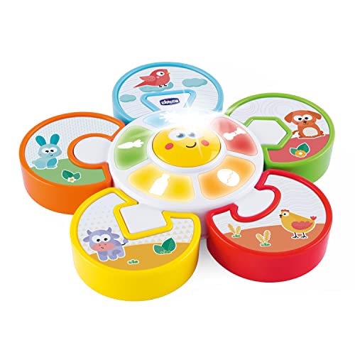 Chicco Juego de Adivinar el Animal, Juguete Educativo Interactivo con Formas, Luces y Sonidos, Colorido Puzle Electrónico, Sonidos de Animales, Desarollo de la Lógica, Bebés y Niños de 12 a 36 Meses