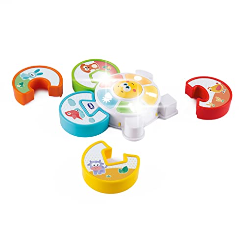 Chicco Juego de Adivinar el Animal, Juguete Educativo Interactivo con Formas, Luces y Sonidos, Colorido Puzle Electrónico, Sonidos de Animales, Desarollo de la Lógica, Bebés y Niños de 12 a 36 Meses