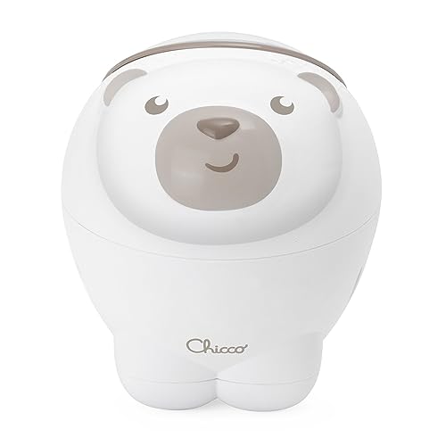 Chicco Proyector Oso Polar 2en1, para Cunas, Moisés y Camas Next2Me, Proyección Mágica Aurora Boreal, 30 Minutos de Música Clásica, Sonidos de Naturaleza, Funciones Personalizables, +0 Meses, Beige