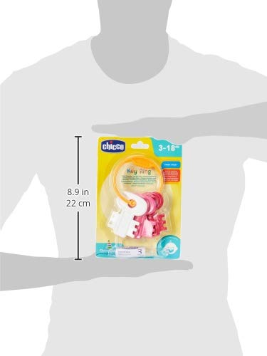 Chicco Sonajero Llaves Bebé, Sonajero Plástico Blando y Ligero, Juguetes para Bebés y Recién Nacidos, Adecuado para Juego y Dentinción, Multicolor, 3 - 18 Meses, Rosa