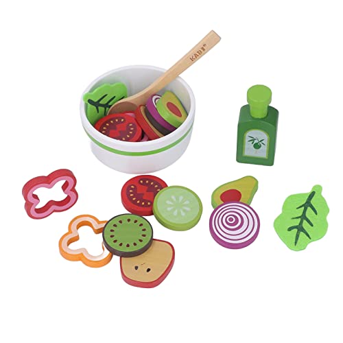 CHICIRIS Ensalada De Frutas Juguete Vegetal, Juego De Madera Accesorios De Cocina Juguete Cognición Interacción Juguete Educativo para Niños