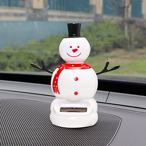 Christmas Snowman Solar Dancing Toys, Christmas Solar Powered Dancing Figures, Christmas Snowman Santa Claus Dancing Figure Toy, Car Dashboard Dancing Figure Toy for Car Home Decor