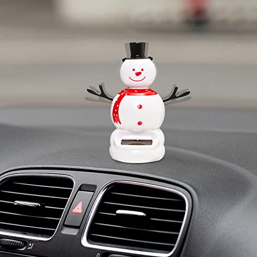 Christmas Snowman Solar Dancing Toys, Christmas Solar Powered Dancing Figures, Christmas Snowman Santa Claus Dancing Figure Toy, Car Dashboard Dancing Figure Toy for Car Home Decor