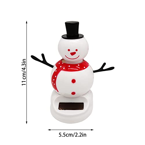 Christmas Snowman Solar Dancing Toys, Christmas Solar Powered Dancing Figures, Christmas Snowman Santa Claus Dancing Figure Toy, Car Dashboard Dancing Figure Toy for Car Home Decor