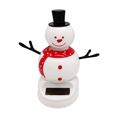 Christmas Snowman Solar Dancing Toys, Christmas Solar Powered Dancing Figures, Christmas Snowman Santa Claus Dancing Figure Toy, Car Dashboard Dancing Figure Toy for Car Home Decor