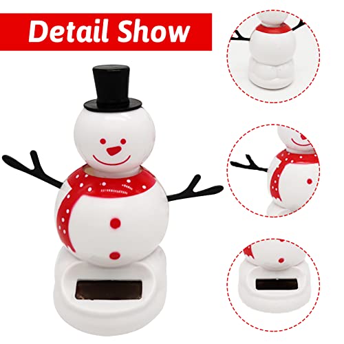 Christmas Snowman Solar Dancing Toys, Christmas Solar Powered Dancing Figures, Christmas Snowman Santa Claus Dancing Figure Toy, Car Dashboard Dancing Figure Toy for Car Home Decor