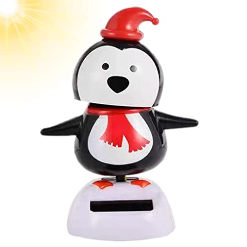 Christmas Solar Dancing Toys - 1/4pcs Christmas Solar Powered Dancing Toys, Solar Powered Dancing Toys Christmas Santa Claus, Elk Santa Snowman Penguin Swing Figurines Car Windowsill for Home Decor