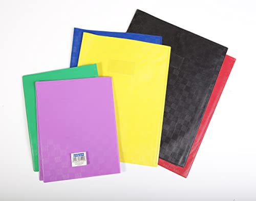 Clairefontaine ES Calligraphe (gamme scolaire Clairefontaine) 71304AMZC - Un protège-cahier grain madras 24x32 cm 22/100ème avec porte-étiquette et marque-pages, en PVC (plastique) opaque, Jaune