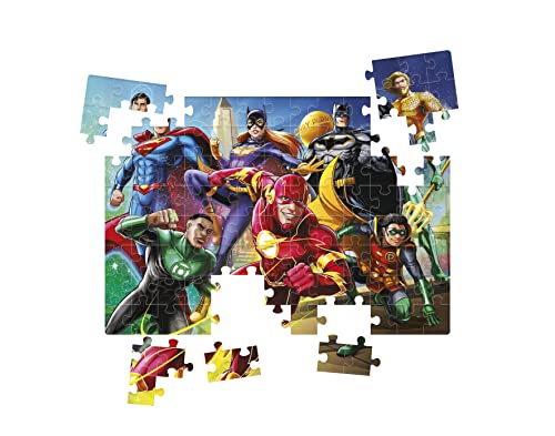 Clementoni 104pzs Does Not Apply 104 Piezas DC Comics, Puzzle Infantil Personajes superhéroes, a Partir de 5 años (25721), Multicolor, M