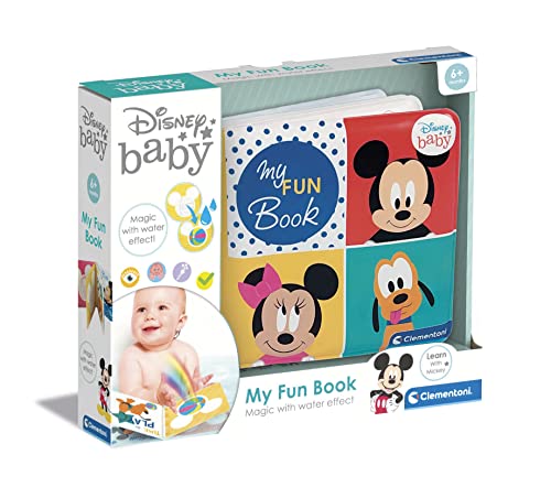 Clementoni Does Not Apply Divertido Disney Baby Libro Infantil bebé a Partir de 6 Meses (17720), Multicolor, Medio