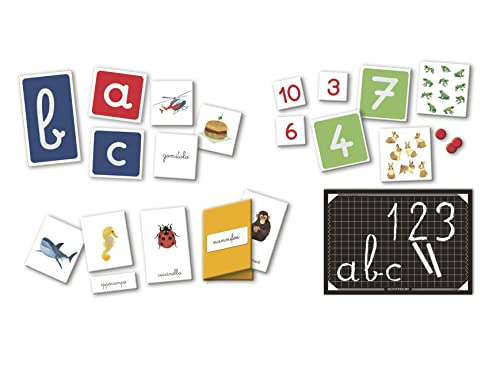 Clementoni - Montessori - Juego Educativo para Aprender Alfabeto, números, Formas y Colores para niños 3+ años, 16357