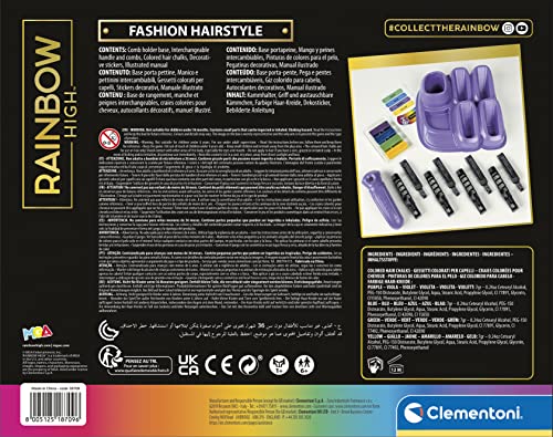 Clementoni Pinturas de Pelo, Consigue el Look de Las Rainbow High, a Partir de 6 años (18709), Multicolor, One Size