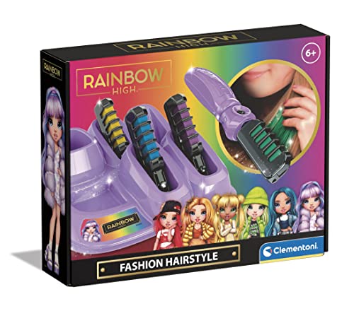 Clementoni Pinturas de Pelo, Consigue el Look de Las Rainbow High, a Partir de 6 años (18709), Multicolor, One Size